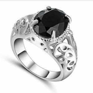 ✨10K Gold Filled Black Sapphire Engagement Ring